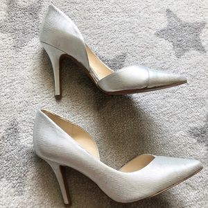 Nine West Silver Heels
